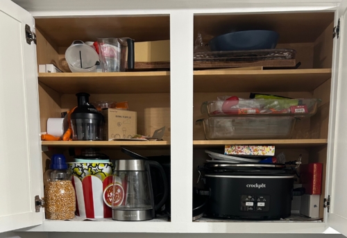 misc. kitchen cabinet before