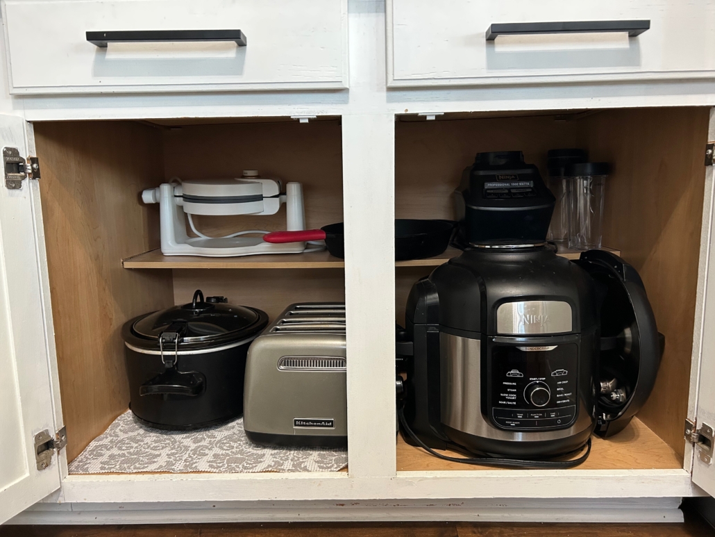 small appliance storage after