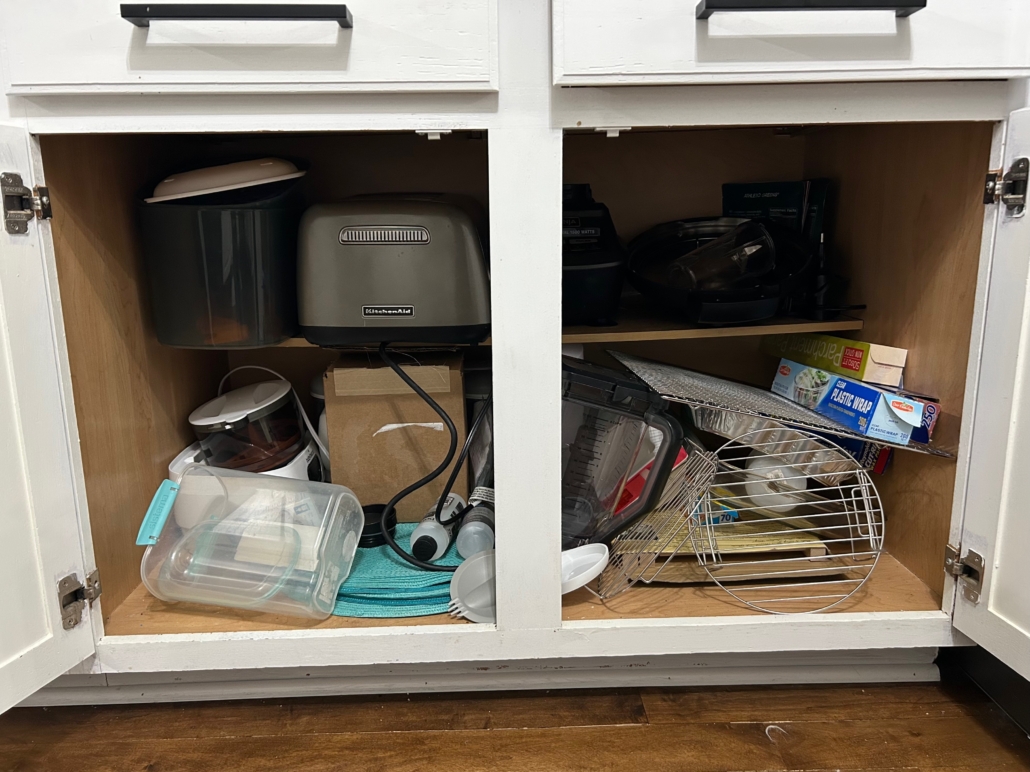 small appliance storage before